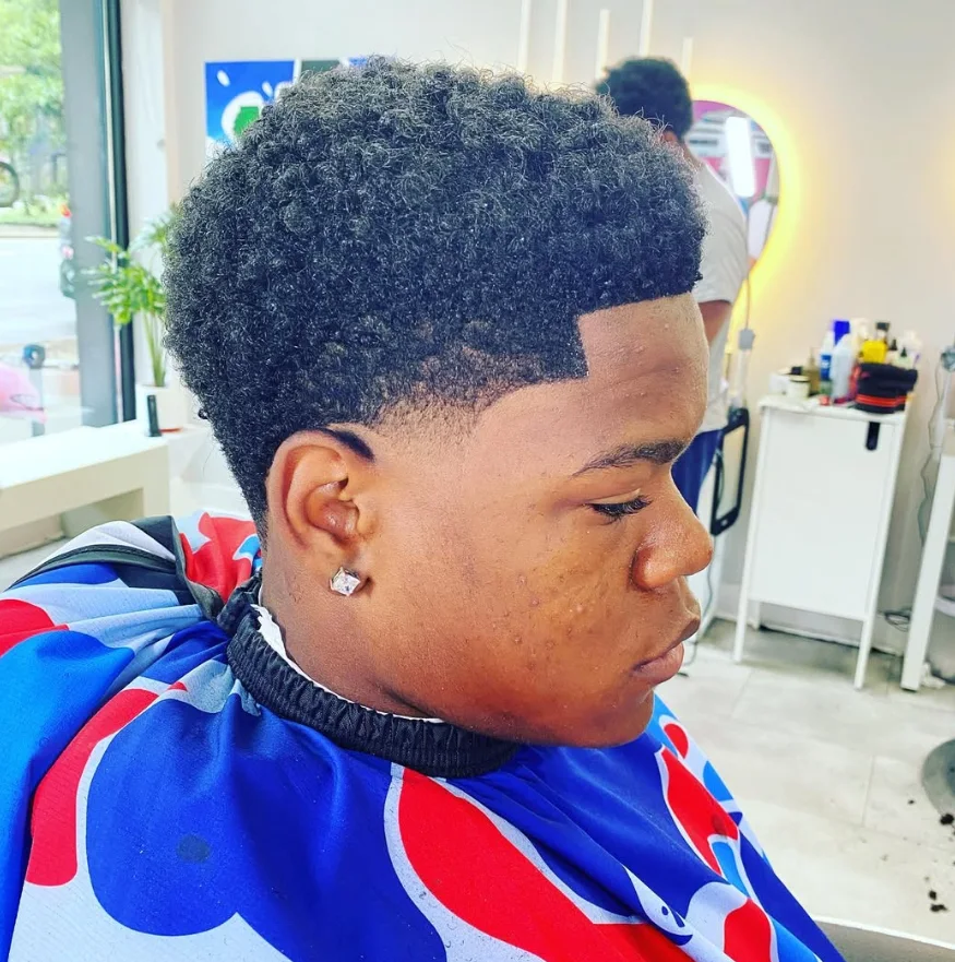 Finished fade shown from the client's side profile